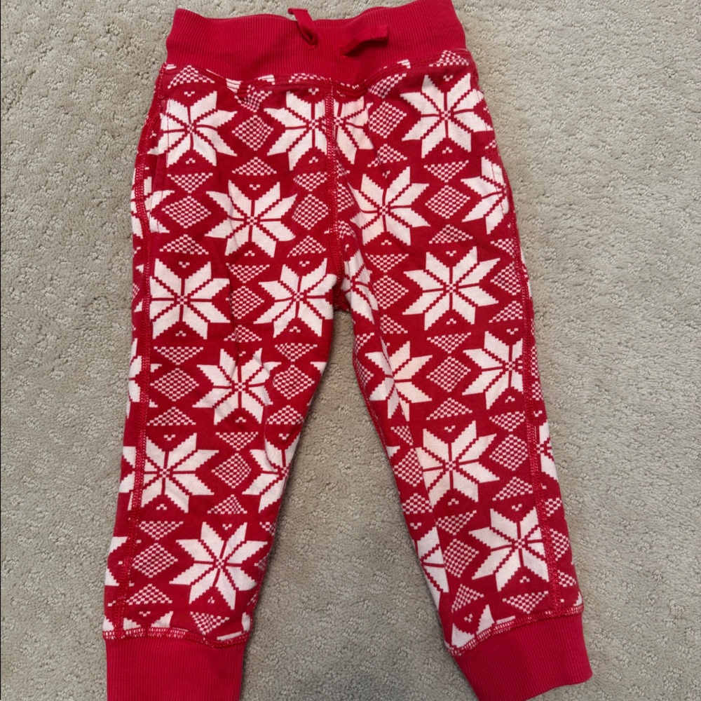 Hanna Andersson Scandi snowflake joggers size 3T